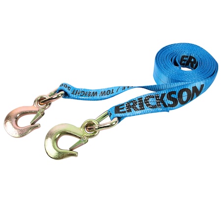 Erickson 2"X20Ft 10,000 lb Tow Strap w/ Forged Safety Snap Hook Bulk 59301